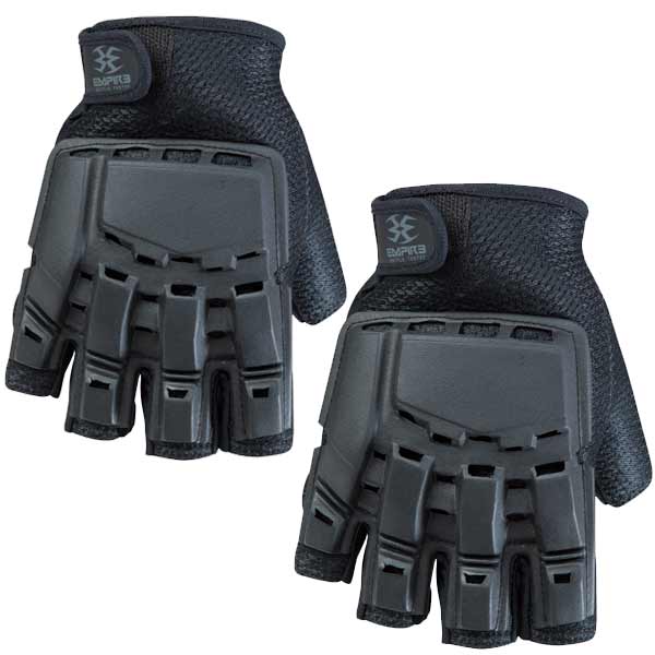 Empire BT 2013 Hard Back Fingerless Paintball Gloves Black