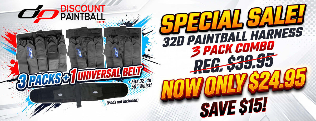 32D Paintball Harness 3 Pack Combo Sale for $24.95