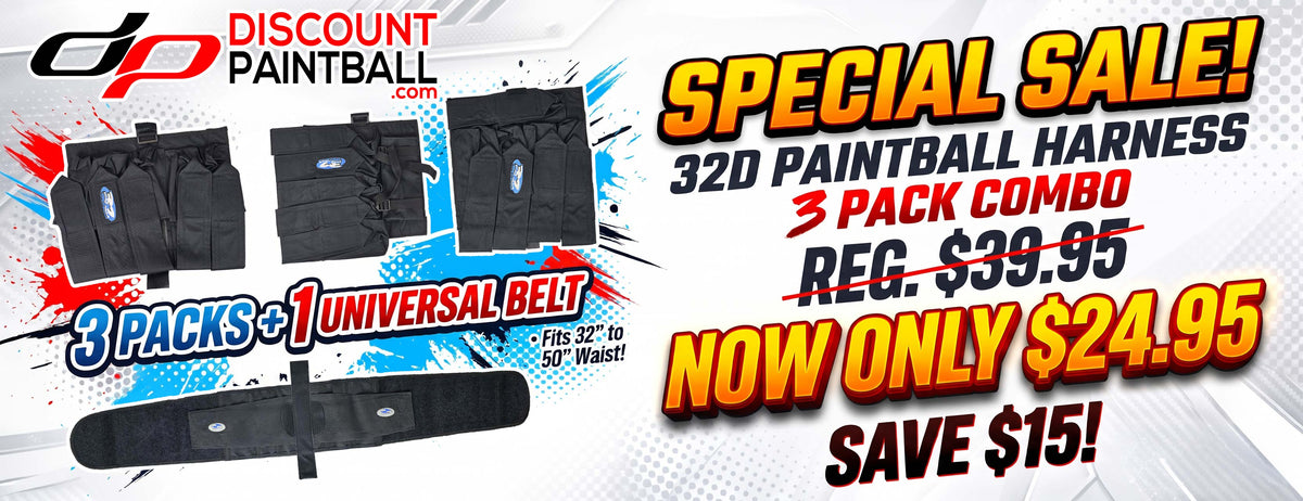 32D Paintball Harness 3 Pack Combo Sale for $24.95