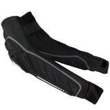 Black HK Army HSTL Elbow Pads protective arm sleeve with gray accents on a white background