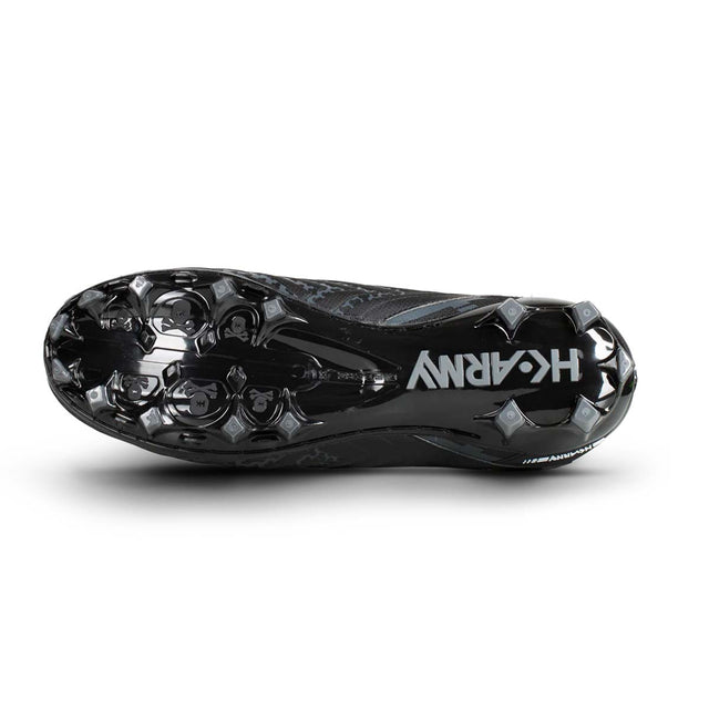 HK Army Diggerz Cleats LT X1 Low Top Black Grey Bottom