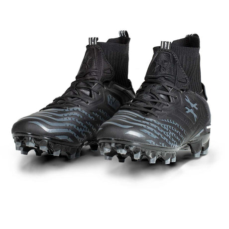 HK Army Diggerz Cleats LT X1 Low Top Black Grey Front View
