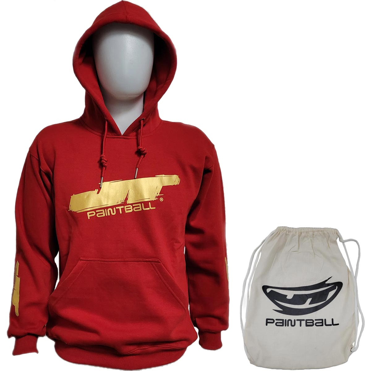JT Hooded sweatshirt red gold