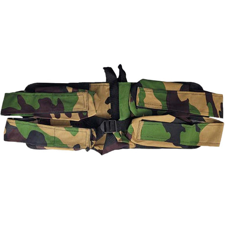 4+1 camo paintball waist harness with belt for pods and air tank