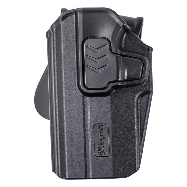 Byrna SD LE Universal Holster Level 2 w Paddle left hand draw on a white background