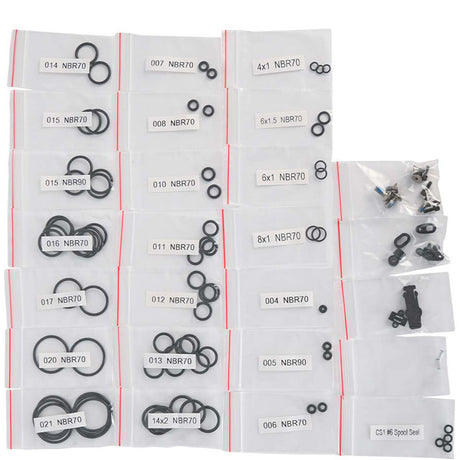 All the zip top bags and parts included in a Planet Eclipse Gtek 180R Spare Parts Bag