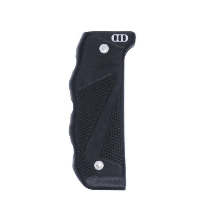 Black paintball grip with Audi logo on a white background