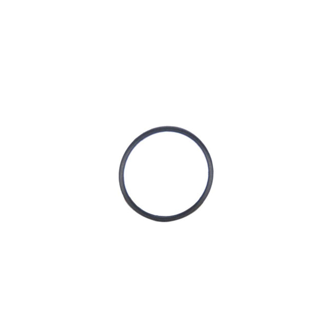 Black o ring on a white background