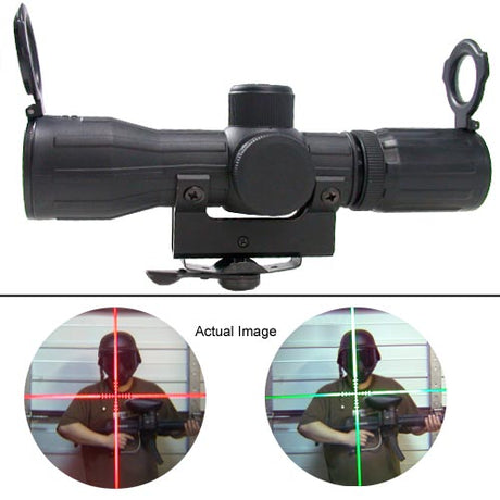 NcStar Illuminated Red/Green Scope 4x30E AR Mount SEECRAQ430R