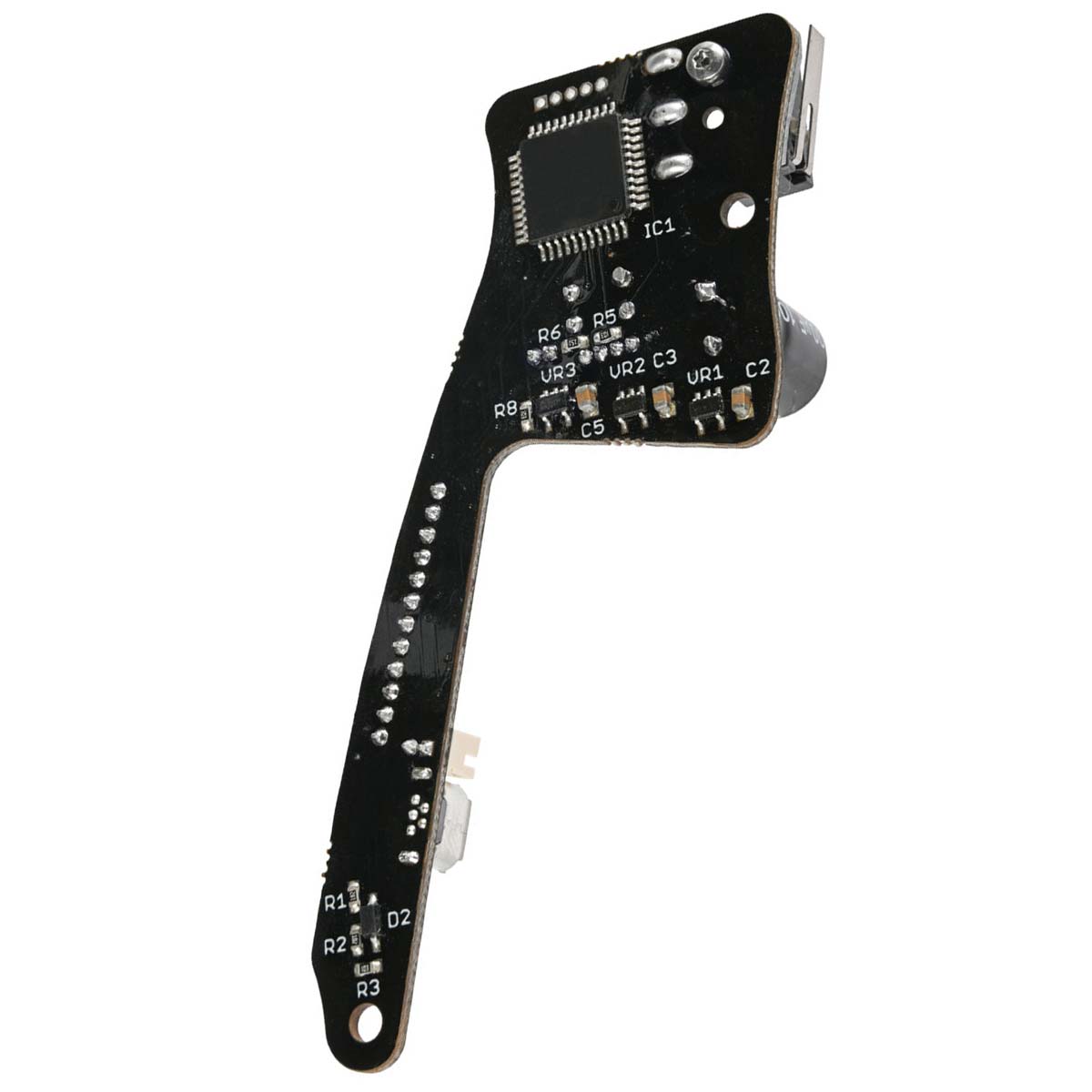 Back side of Genuine Shocker Paintball factory replacement part SP Shocker RSX XLS Main Circuit Board SHK117 on a white background.