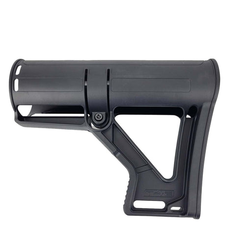 Black replacement T4E TC68 Bottle stock for 2" diameter tanks on a white background.
