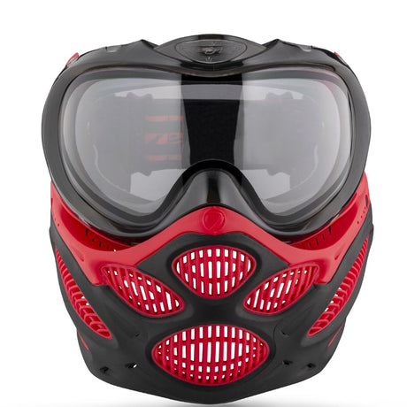 Red and Black Dye I3 Pro Paintball Goggle Fire Red on a white background