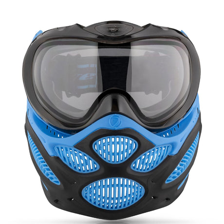 Blue and black Dye I3 Pro Paintball Goggle Glacier Cyan on a white background