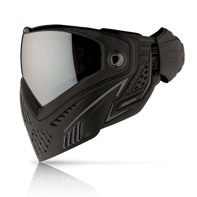 Side view black with grey accents Dye I5 Paintball Mask Onyx Black 2.0