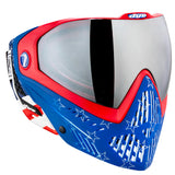 Dye I5 Paintball Mask Merica Red White Blue on a white background