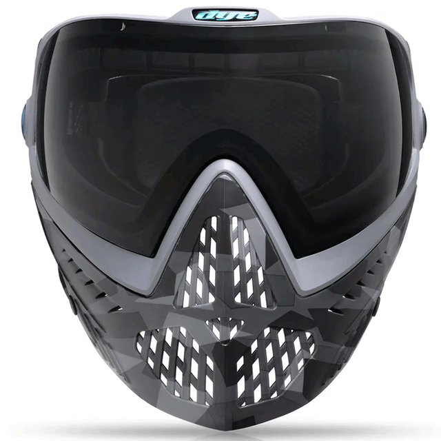 front Grey paintball goggle with black lens Dye I5 Paintball Mask CB Urban Camo