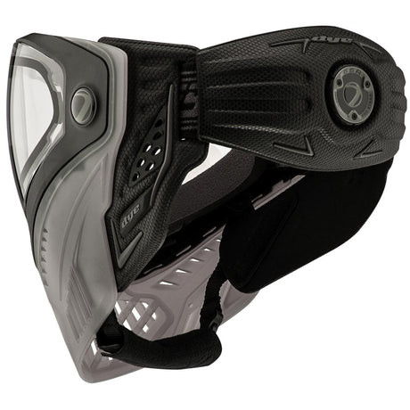 Back angle Dye I5 Paintball Goggles Smoked grey and black opaque