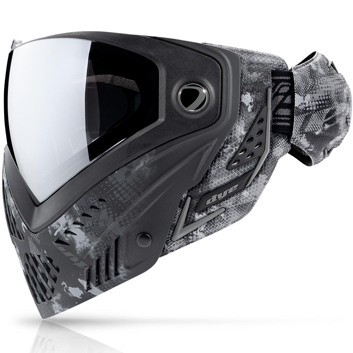 Dye I5 Paintball Mask Dyecam Black Fade on a white background