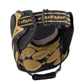 Black and yellow Dye I3 Pro Paintball Goggle Heritage Gold on a white background