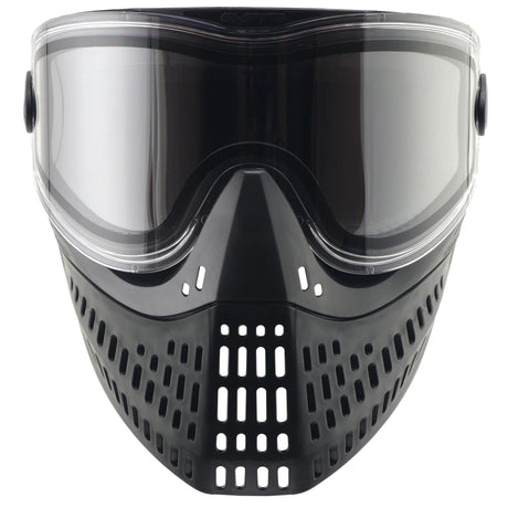 Front of Empire E-Vent paintball mask with black frame and clear lens.