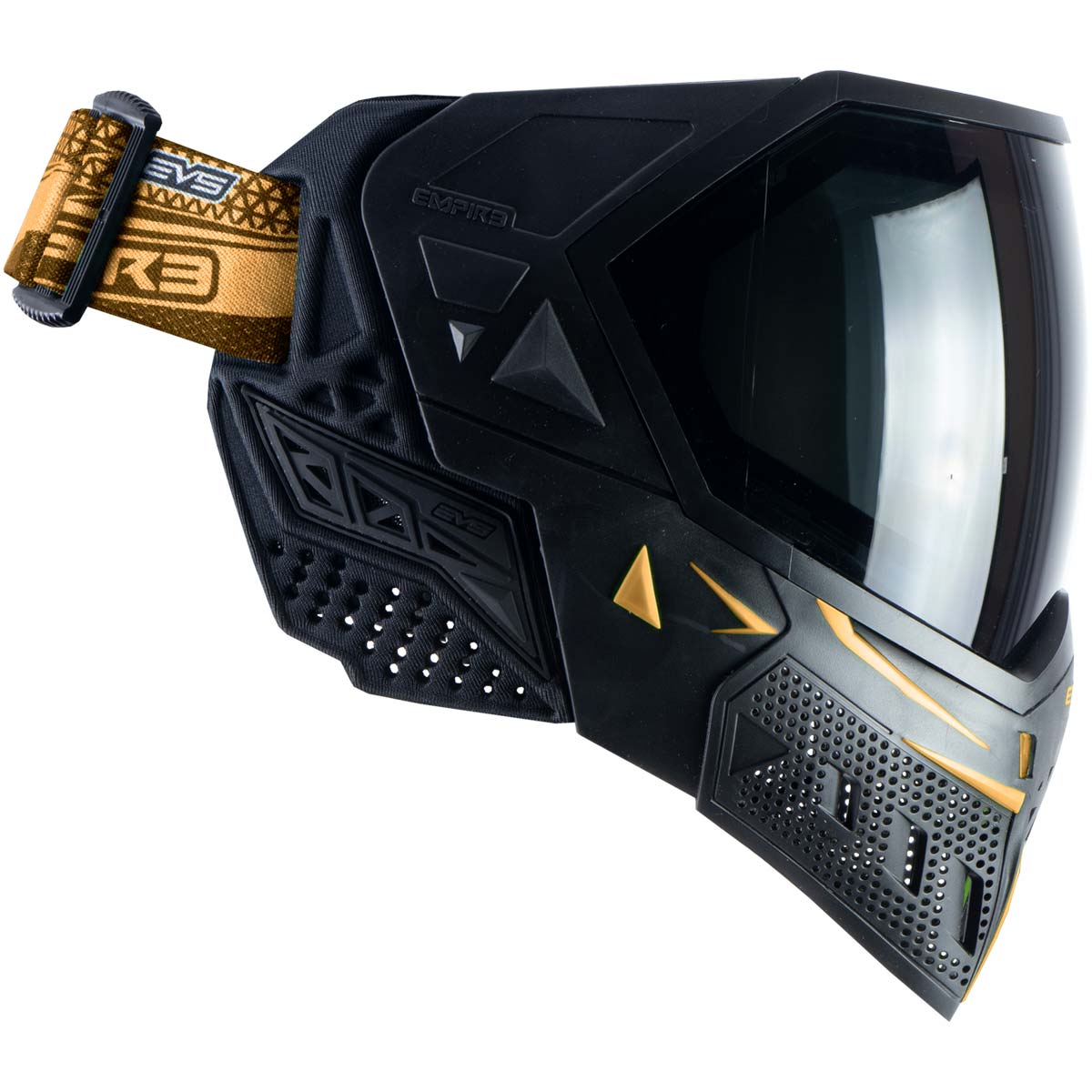 Empire EVS Paintball Mask Black Gold with Extra Lens