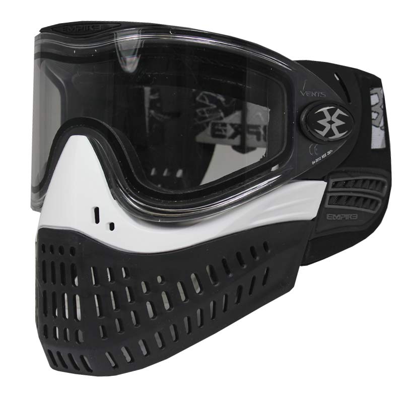 Empire E-Flex Thermal Paintball Mask Black with White / Black Bottom