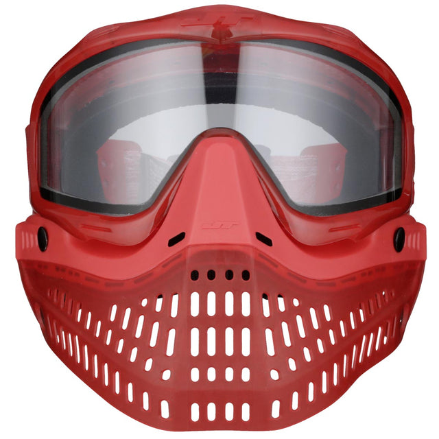 Red JT ProFlex Birthstone Ice July Ruby Goggle mask on a white background