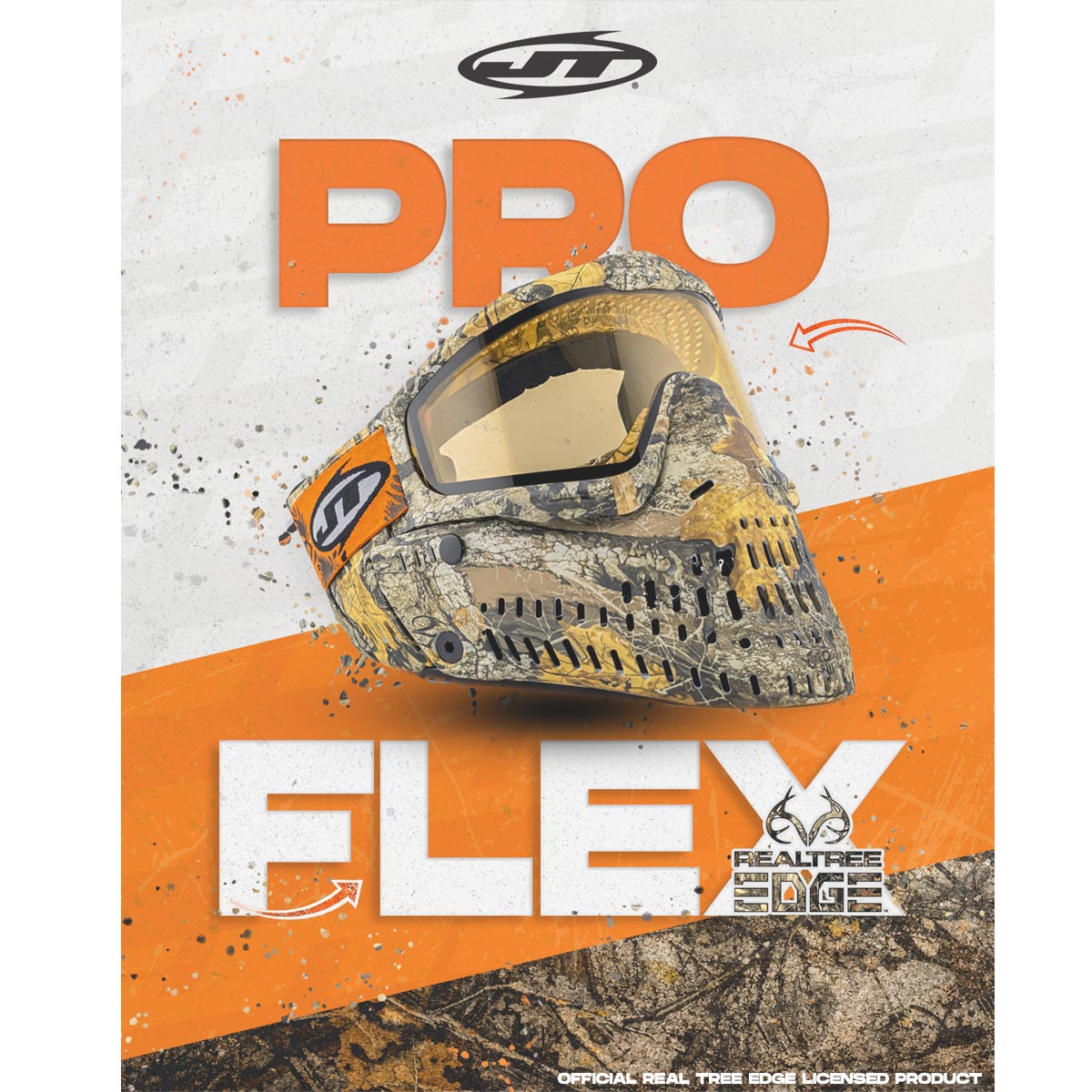 JT Realtree Edge Proflex Goggle with Woven Strap and Hi Viz Lens graphic