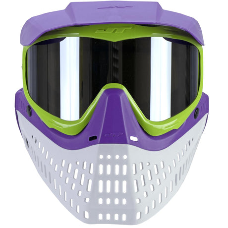 JT Proflex LE Thermal Paintball Goggles Purple Lime White Chrome