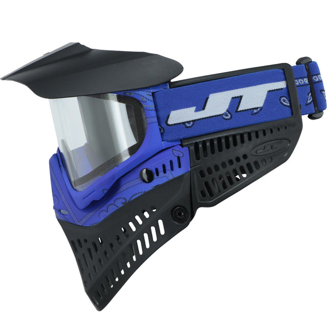 JT ProFlex Bandana Goggle LE Blue with clear lens side view
