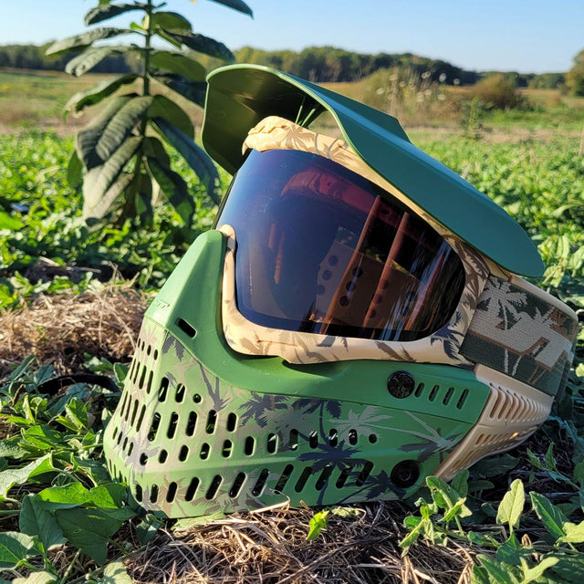 JT Palm Tree Proflex Goggle w Brown Lens in a grassy field
