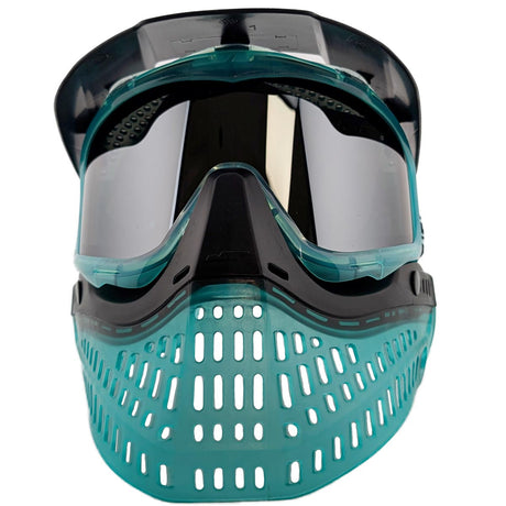 JT Teal Ice Proflex goggle with chrome lens front view