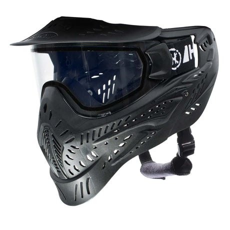 Black HK Army HSTL Thermal Paintball Goggle mask with a clear lens and white AH logo on the side, shown against a plain white background.