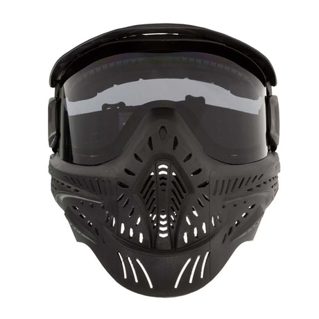 front of Black HK Army HSTL Thermal Paintball Goggle mask with a smoke lens shown on a plain white background.