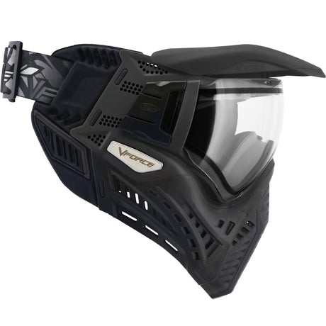 Right side VForce Profiler 2.0 Paintball Goggle Black on a white background