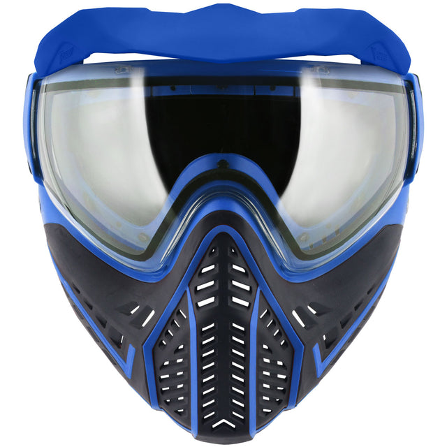 Front of VForce Profiler 2.0 Paintball Goggle Black Blue with clear lens