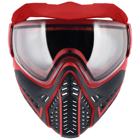 Front of VForce Profiler 2.0 Paintball Goggle Black Red with red visor