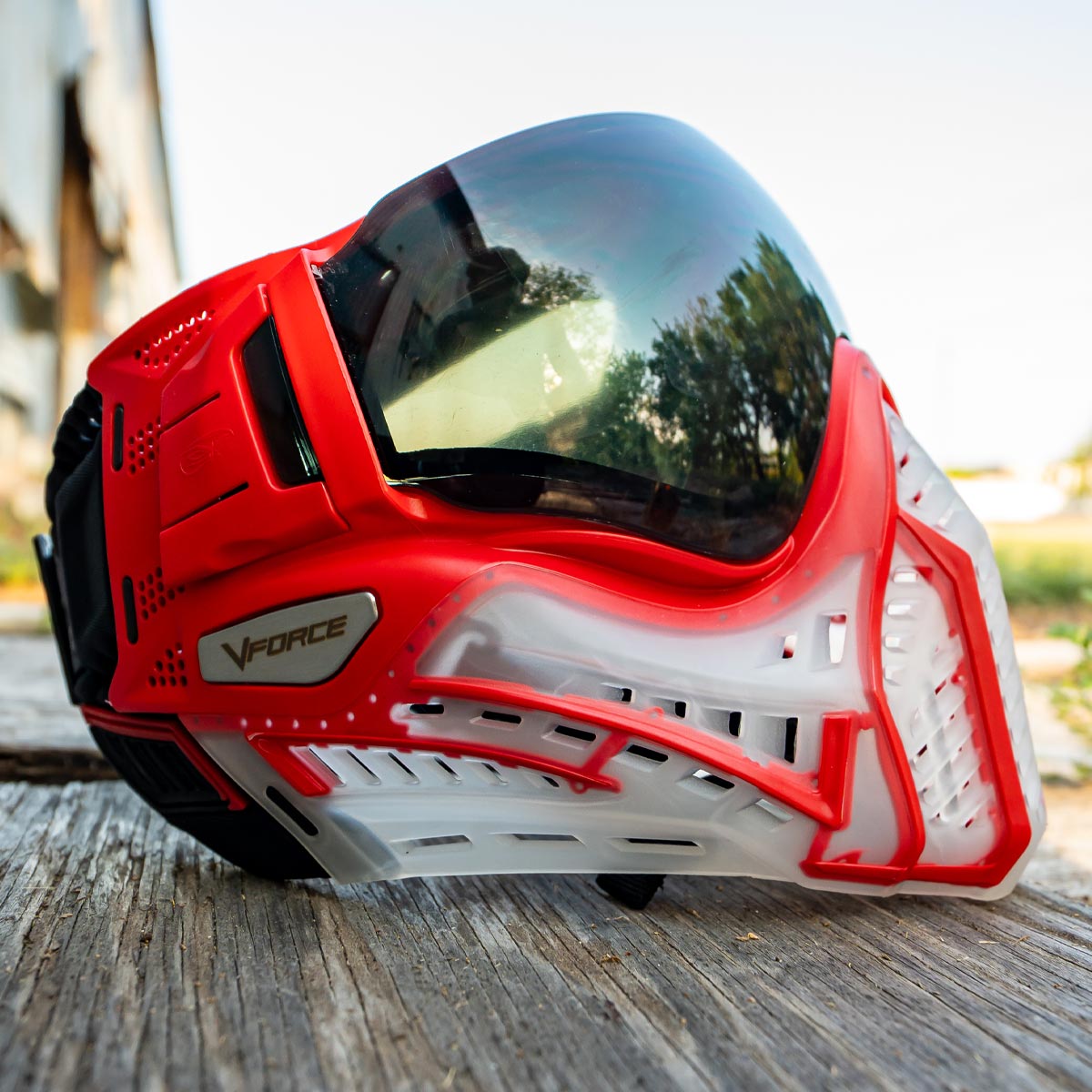 VForce Profiler 2.0 Paintball Goggle Rooster Red with smoke lens right side