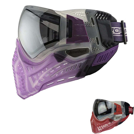 VForce Profiler 2.0 Birthstone paintball goggles purple amethyst and red garnet on a white background.