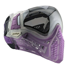 Purple VForce Profiler 2.0 Birthstone Limited Edition Paintball Goggle February Amethyst with mirror lens and purple strap on a white background