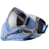 Left side VForce Profiler 2.0 Birthstone Limited Edition Paintball Goggle Blue, clear and black March Aquamarine