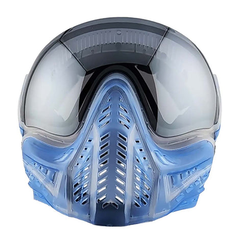 front view VForce Profiler 2.0 Birthstone Limited Edition Paintball Goggle Blue, clear and black March Aquamarine