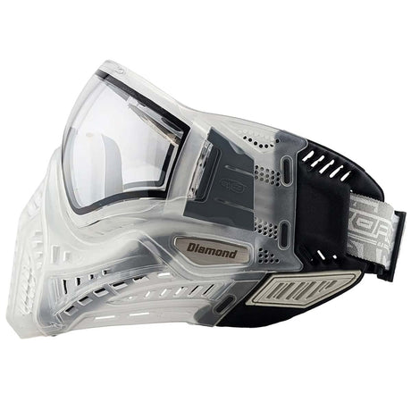 Left side VForce Profiler 2.0 Birthstone Limited Edition Paintball Goggle clear and black April Diamond