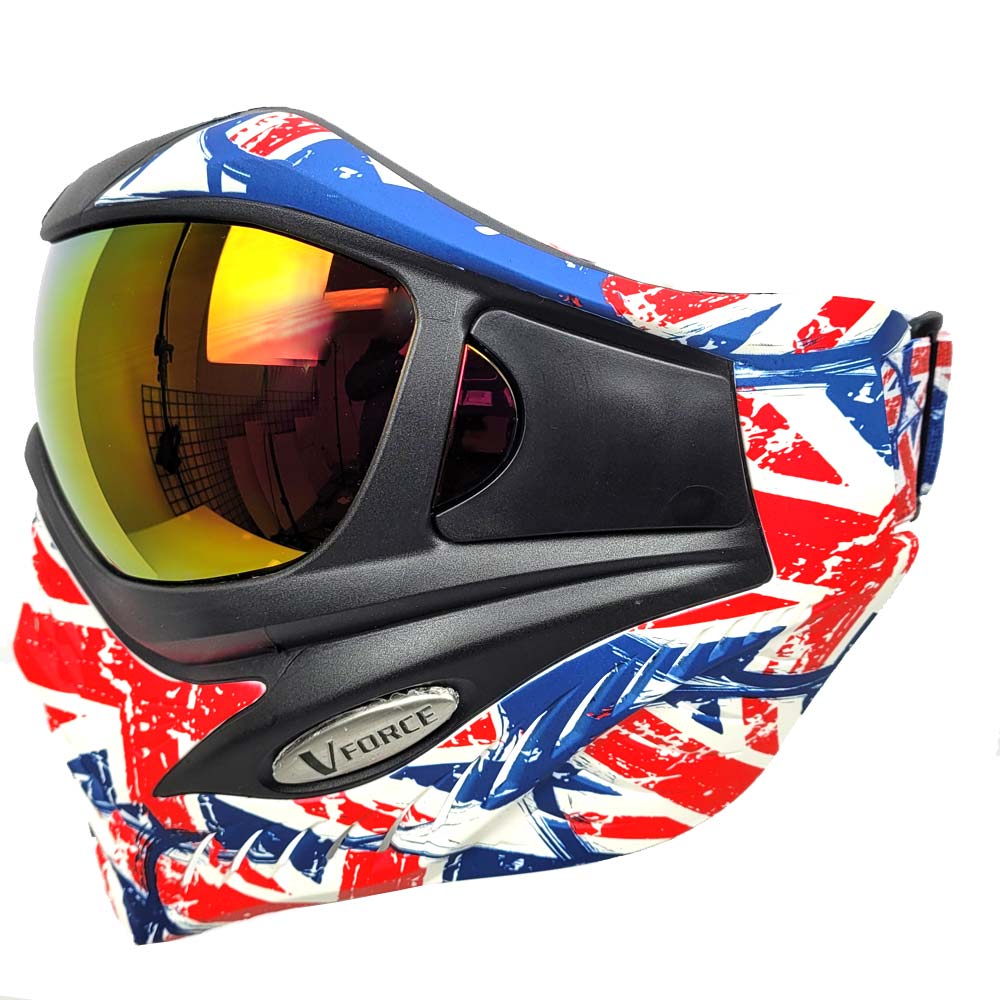 VForce Grill Paintball Mask SE Thermal Union Jack w HDR Lens