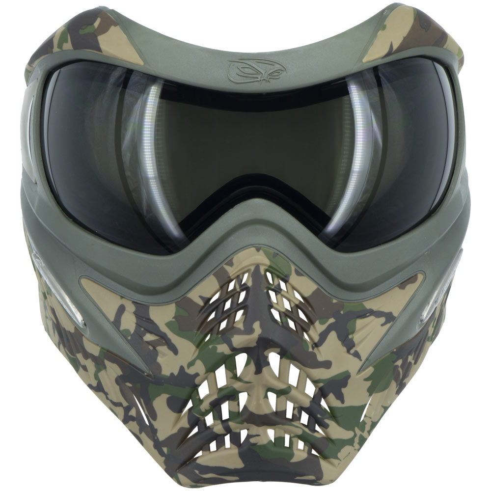 VForce Grill SE Woodlands Camo Mask w Smoke and Clear Lens