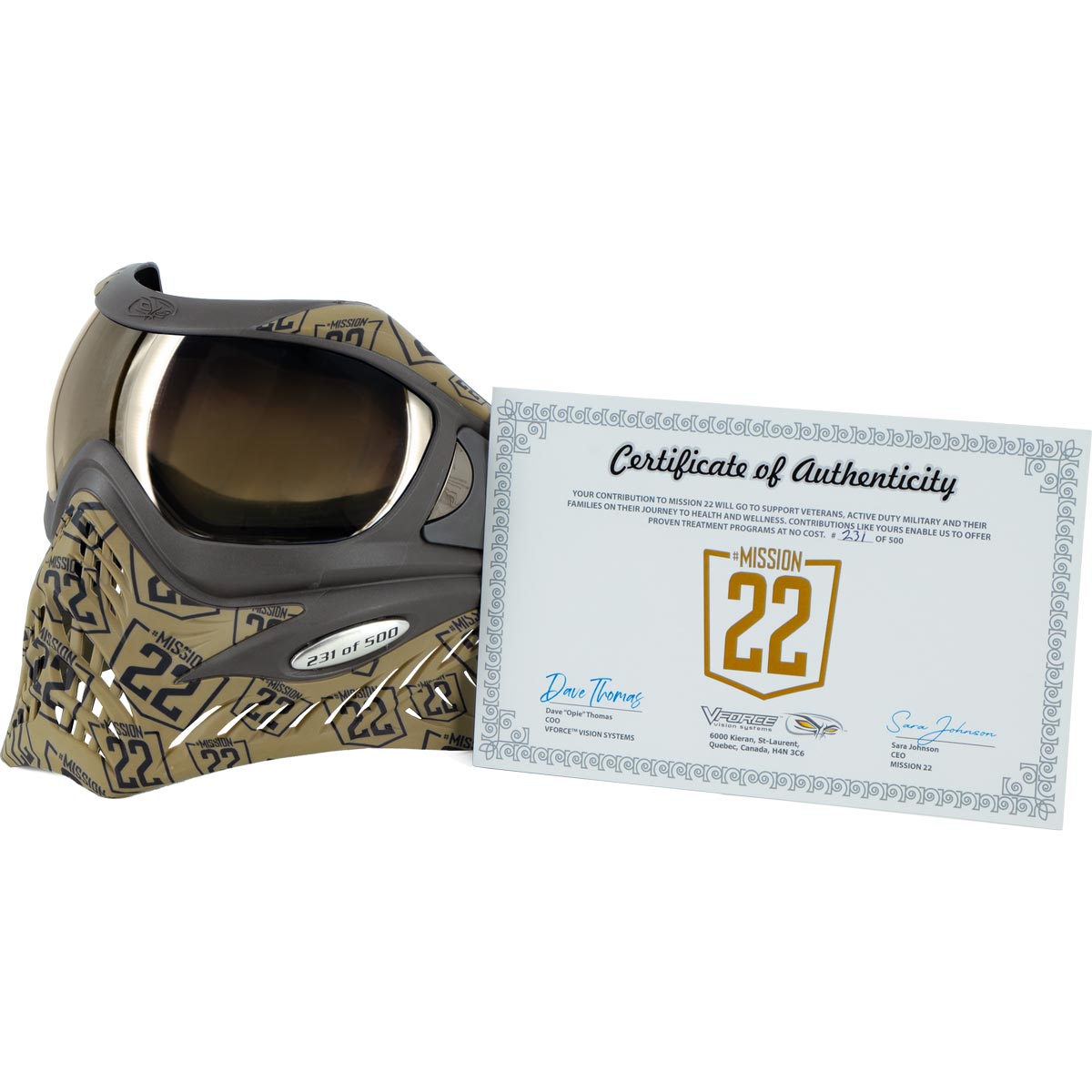 VForce Grill SE Paintball Mask Mission 22 w Extra Lens