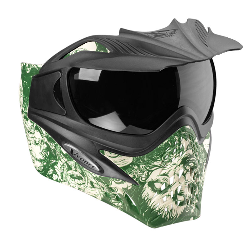 VForce Grill Paintball Mask SE Zombies Green Thermal