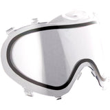 Clear Dye i3 Pro lens for paintball goggle on a white background