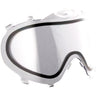 Clear Dye i3 Pro lens for paintball goggle on a white background