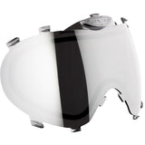 Smoke Silver Dye i3 Pro lens for paintball goggle on a white background
